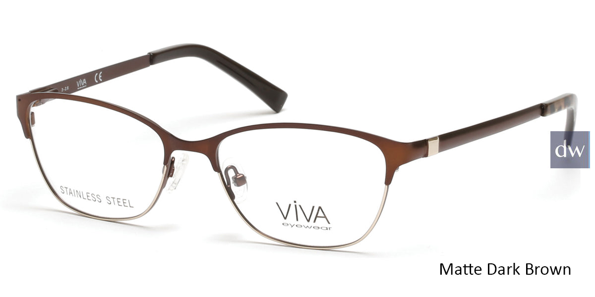 Matte Dark Brown Viva VV4506 Eyeglasses.