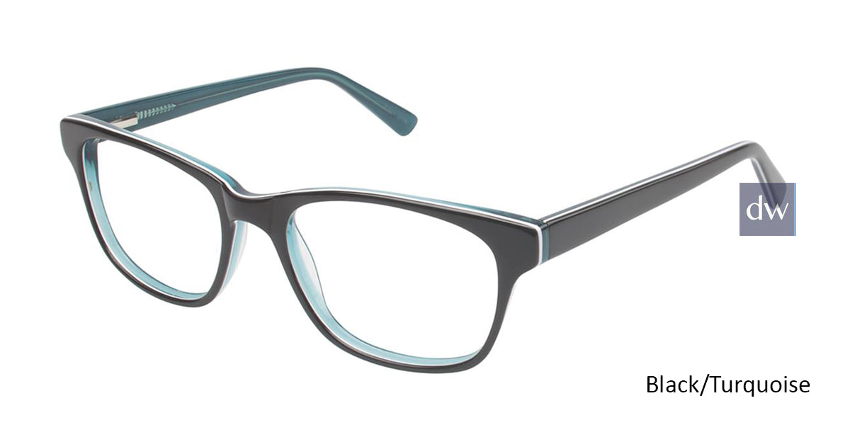 Black/Turquoise (c01) Vision's 205 Eyeglasses.