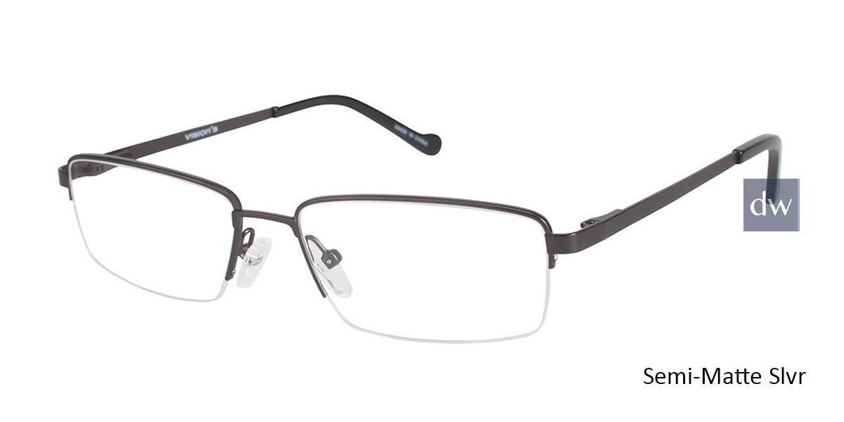 Semi-Matte Slvr (c02) Vision's 231 Eyeglasses.