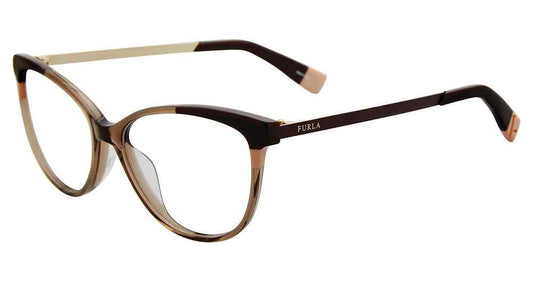 WHITE Furla VFU134 Eyeglasses