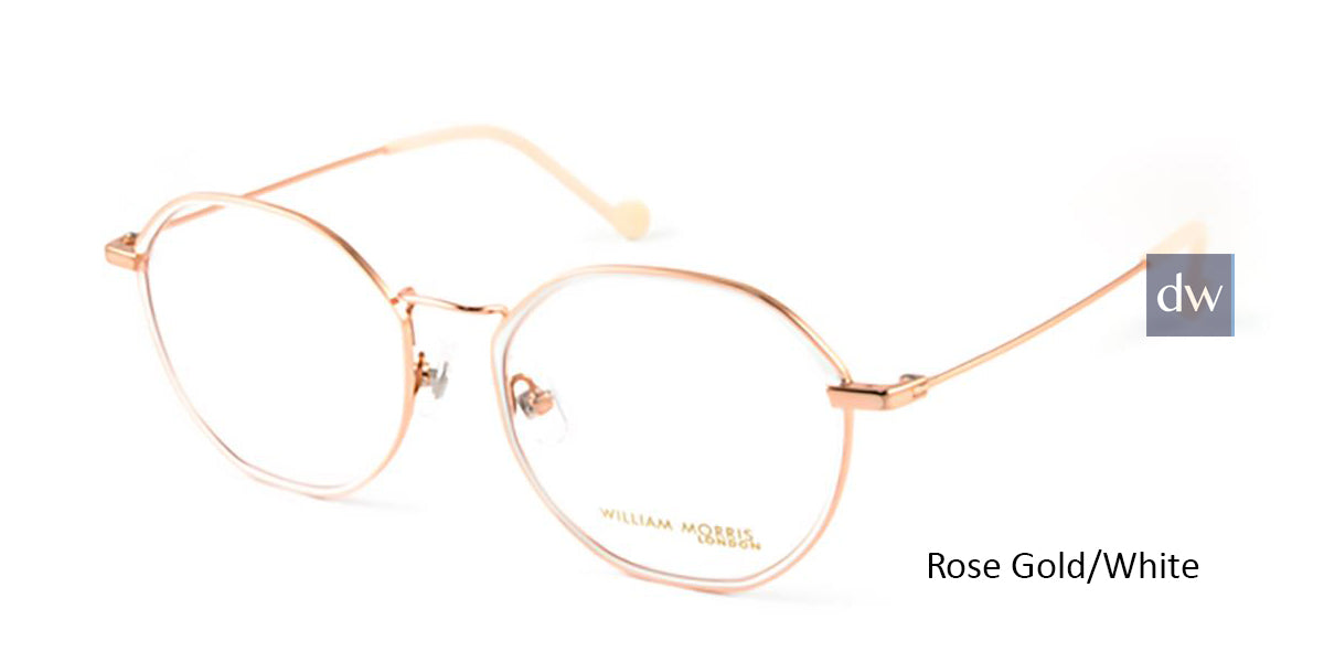 Rose Gold/White William Morris London WM50099 Eyeglasses.