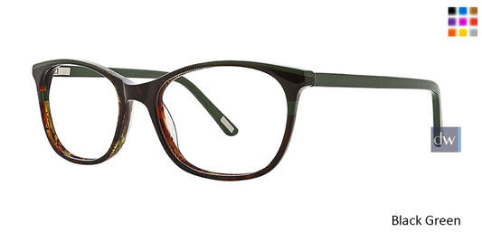 Black/Green Xoxo Trinidad Eyeglasses.
