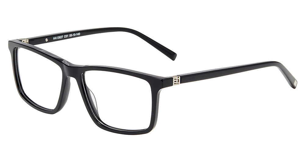 Jones New York VJOM560 Rectangle Eyeglasses in Black — men's full acetate frame