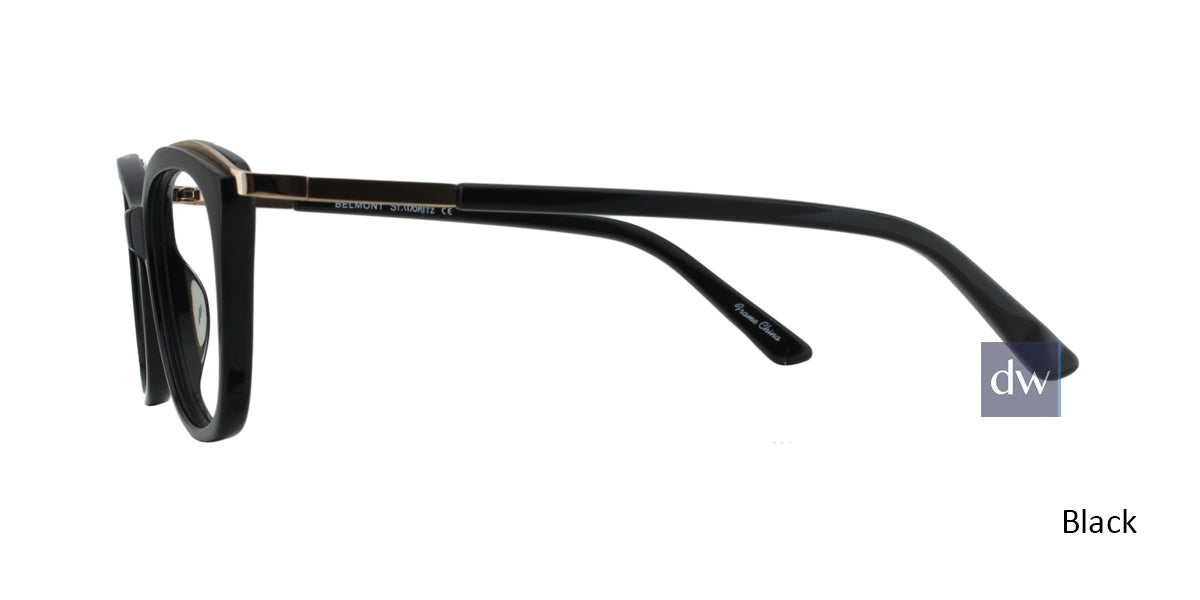 Black ST. MORITZ Belmont Eyeglasses