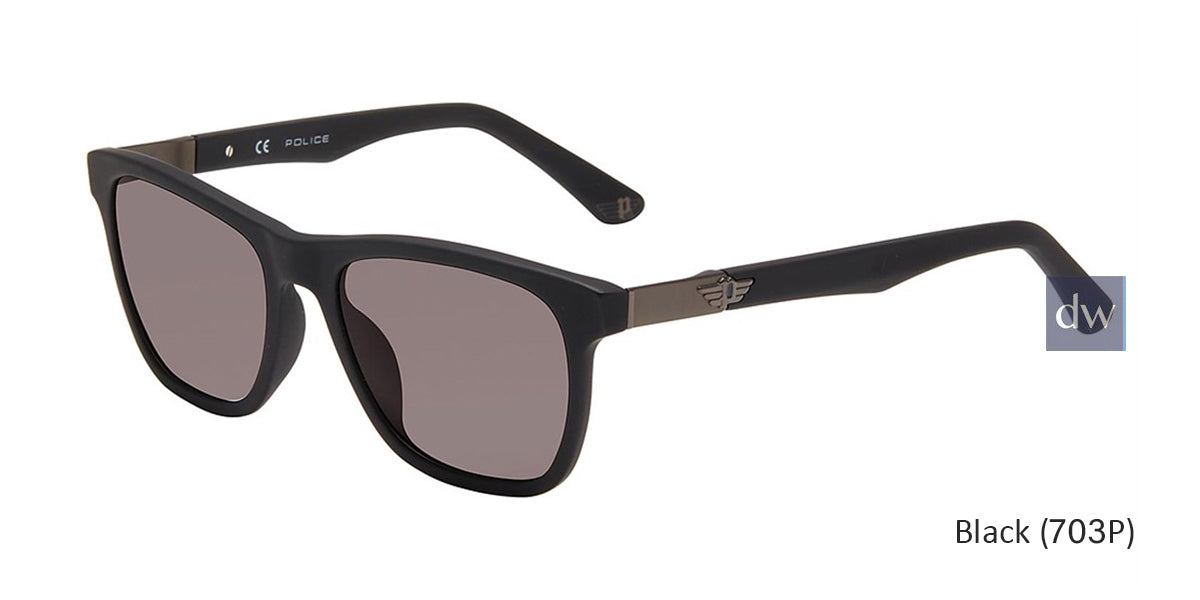 Black(703P) Police SPL493 Sunglasses.