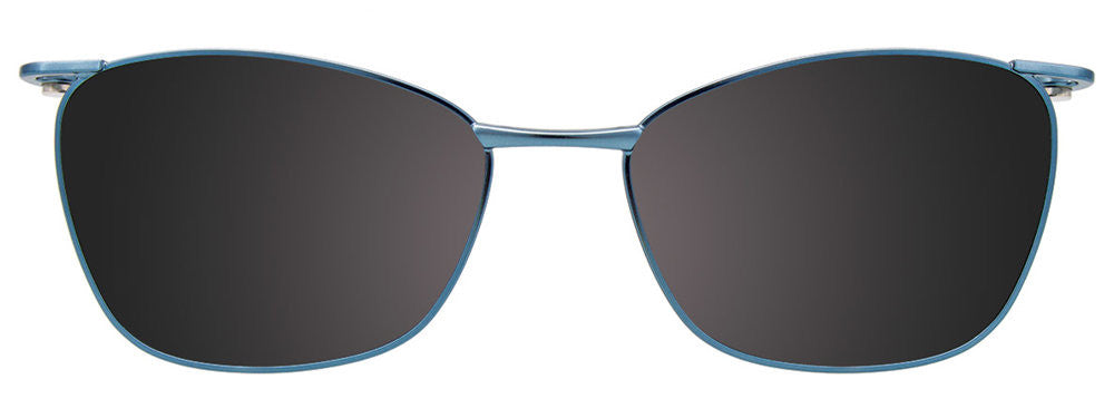 Easy Clip EC522 Modified Oval Eyeglasses — Sunglass Clip-On Included