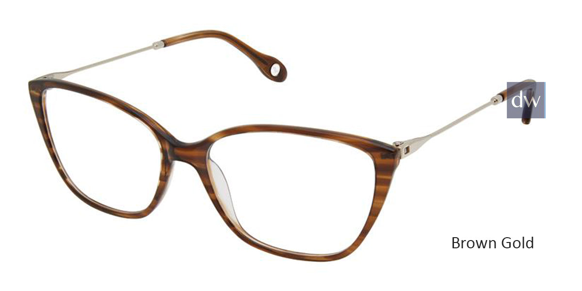 Brown Gold Fysh 3650 Eyeglasses.