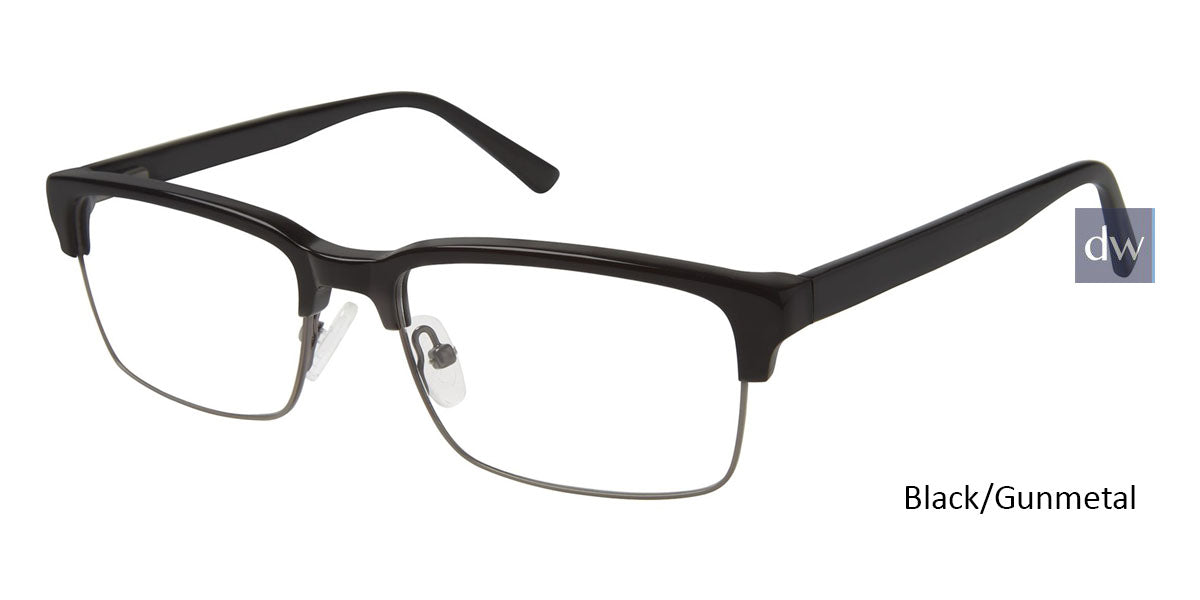 Black/Gunmetal Geoffrey Beene G434 Eyeglasses.