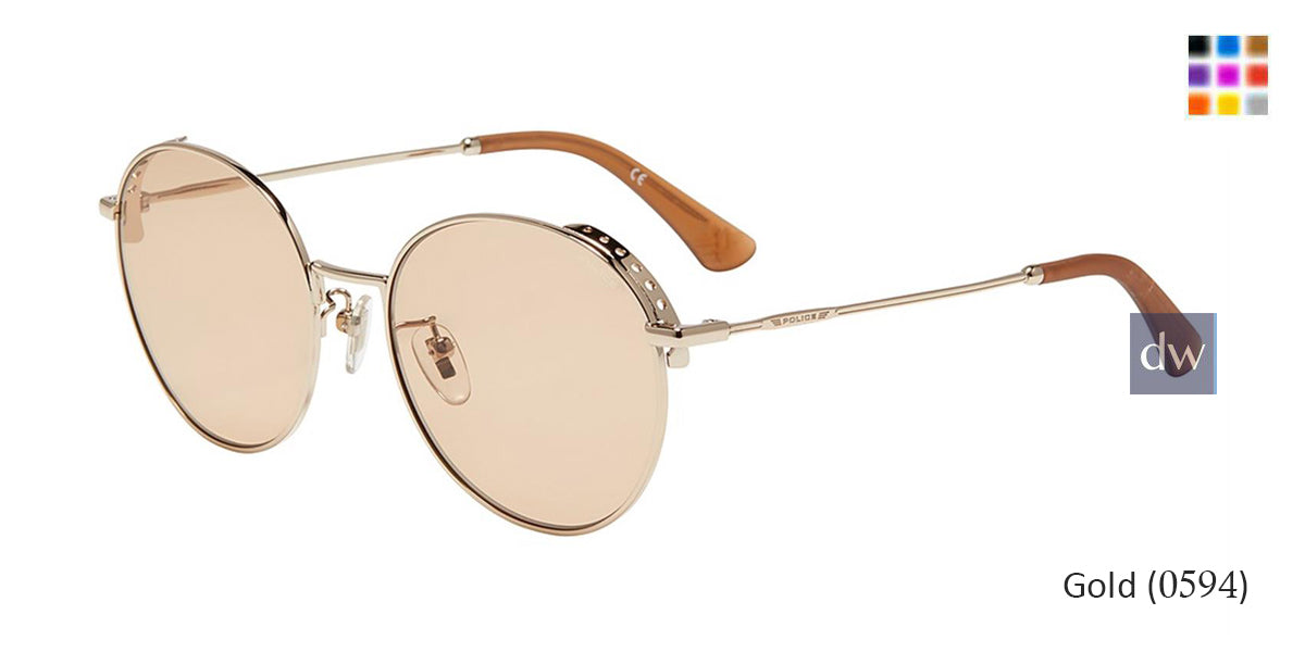 Gold(0594) Police SPL637N Sunglasses.