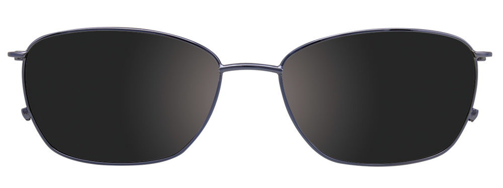 Shiny Blue Silver Clip On