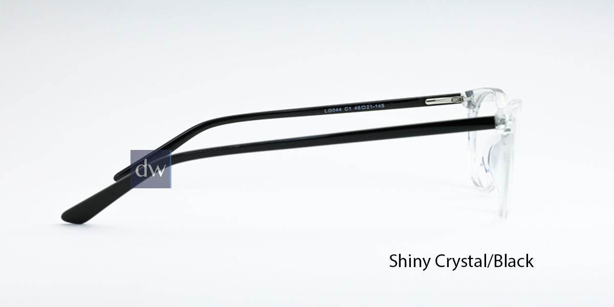 Shiny Crystal/Black Daniel Walters LG044 Eyeglasses - Teenager.