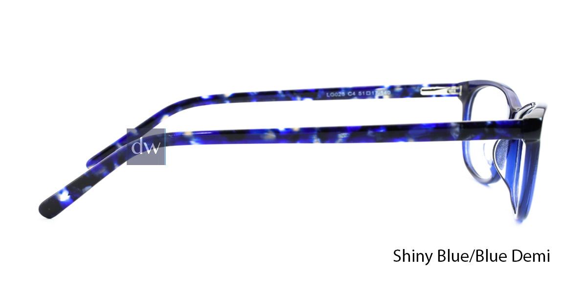 Shiny Blue/Blue Demi Daniel Walters LG026 Eyeglasses.