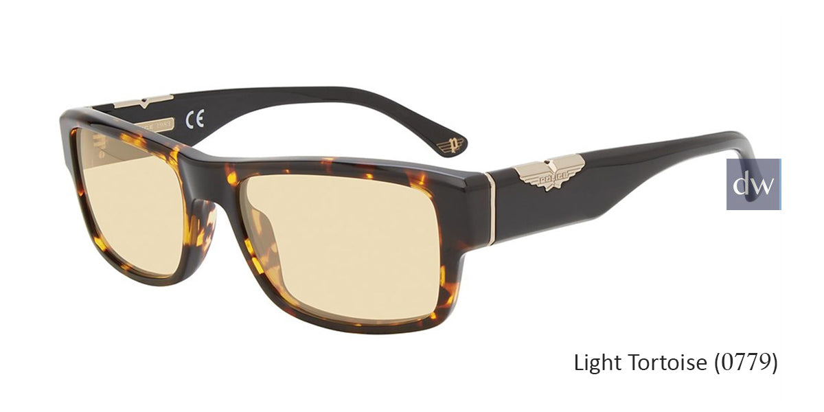 Light Tortoise(0779) Police SPL967 Sunglasses.