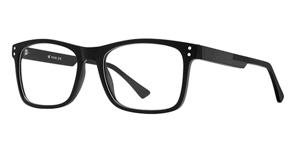 Matt Black:
Vivid TR90 Vivid 278 Rectangle Eyeglasses in Matt Black — men's featherlight TR90 frame