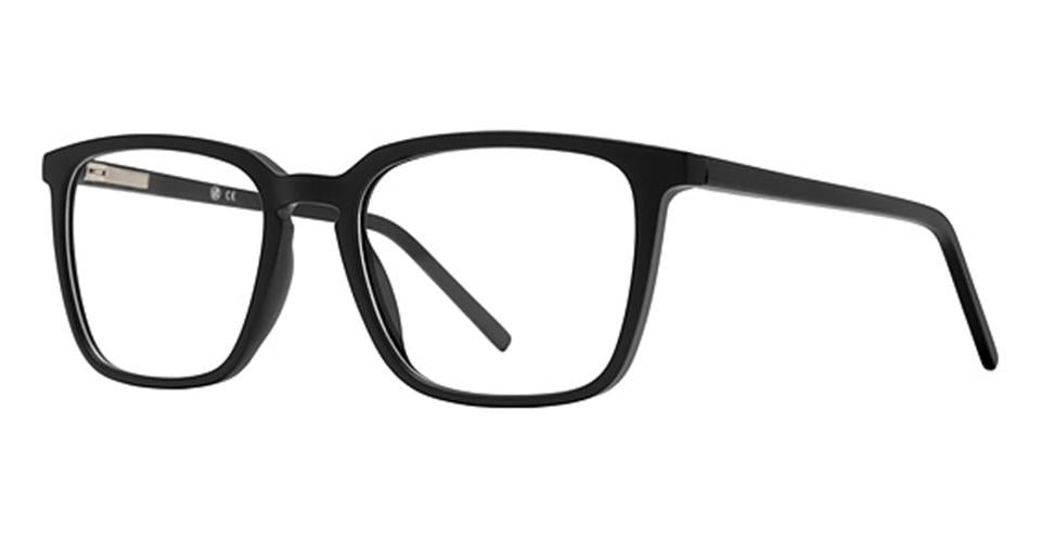 Matt Black:
Vivid Metro 76 Soft Square Eyeglasses in Matt Black — men's full acetate frame
