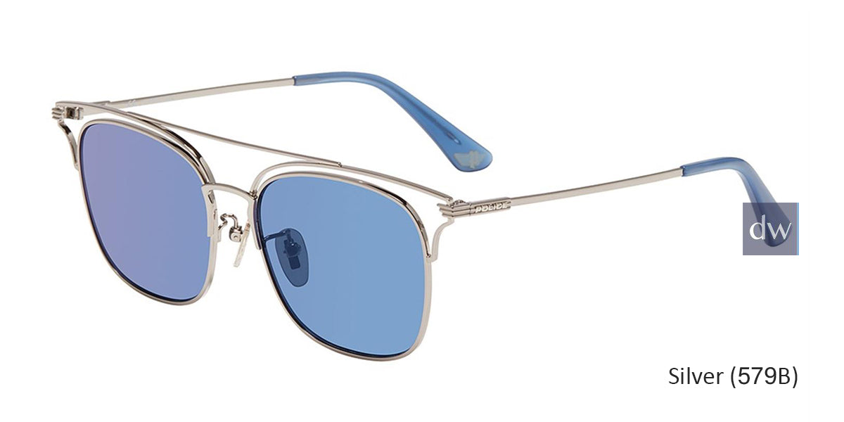 Silver (579B) Police SPL575 Sunglasses.