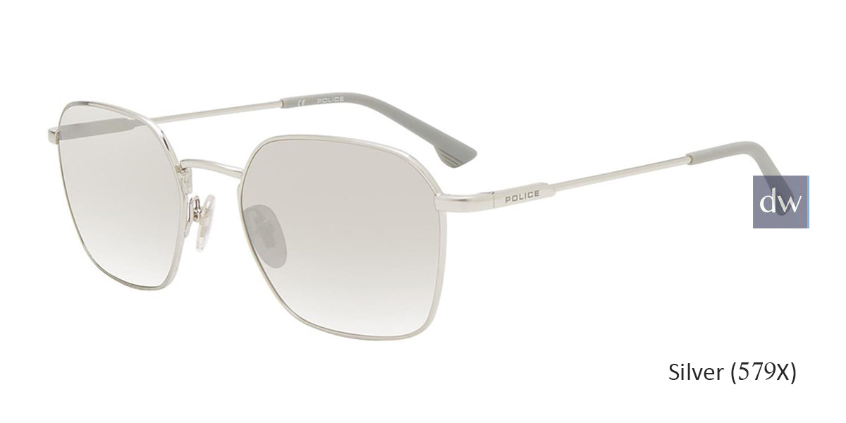 Silver(579X) Police SPL970 Sunglasses.