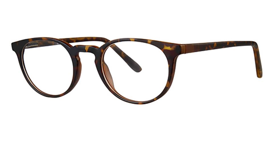 Matt Tortoise Crystal:
Vivid Metro 22 Round Eyeglasses in Matt Tortoise Crystal — women's full acetate frame