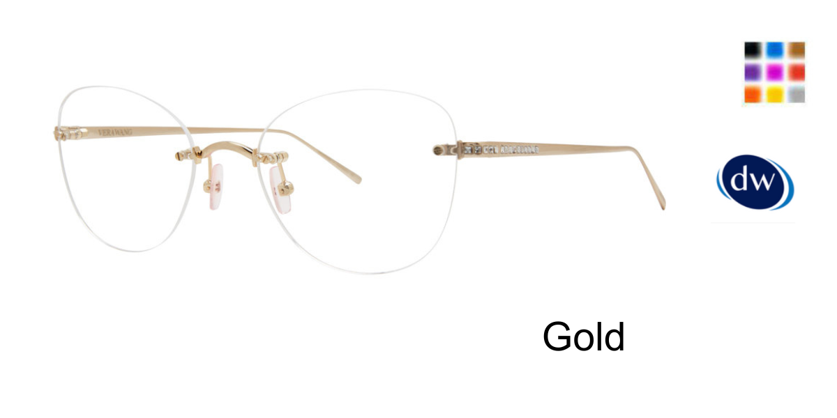 Gold VERA WANG Oma Eyeglasses