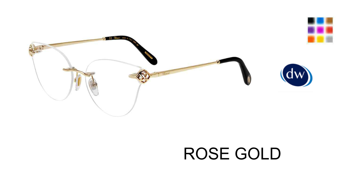 ROSE GOLD Chopard VCHF87S Eyeglasses