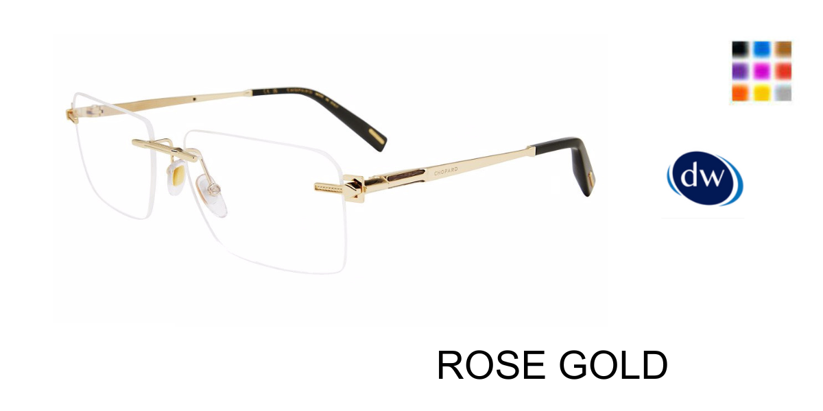 ROSE GOLD Chopard VCHL18 Eyeglasses