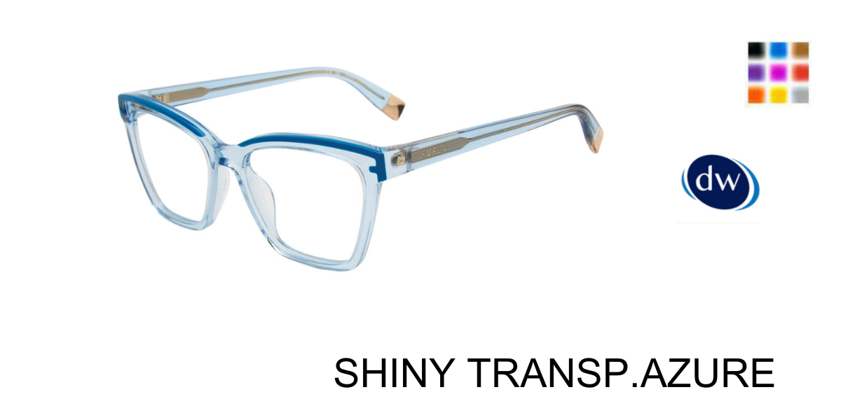 SHINY TRANSP.AZURE Furla VFU682 Eyeglasses