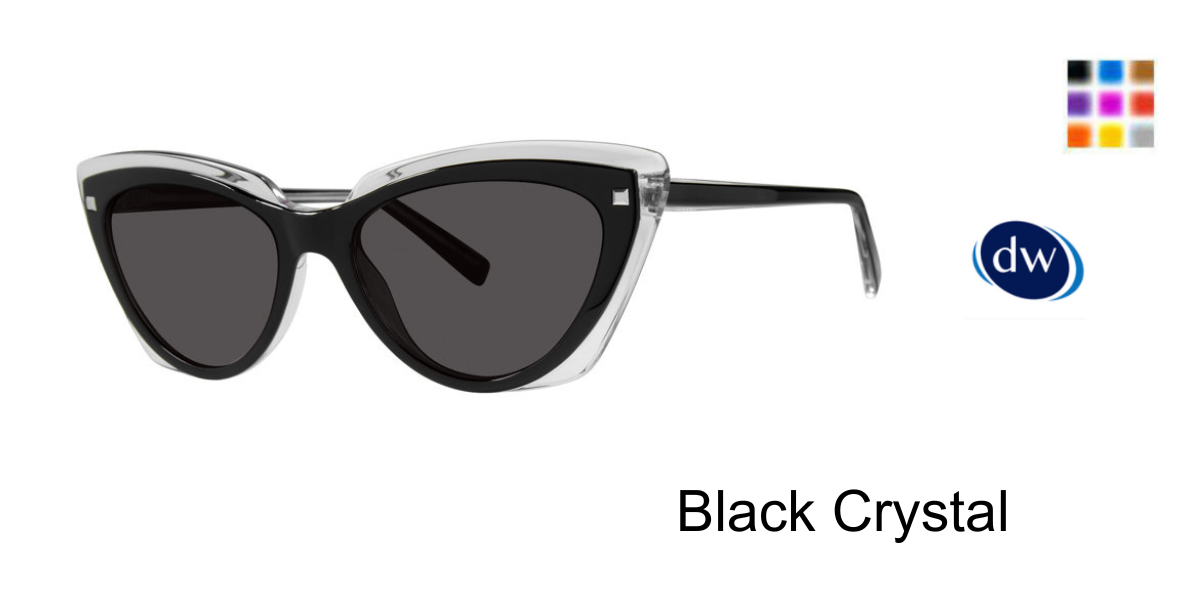 Black Crystal VERA WANG Kate Ashleigh Sunglasses