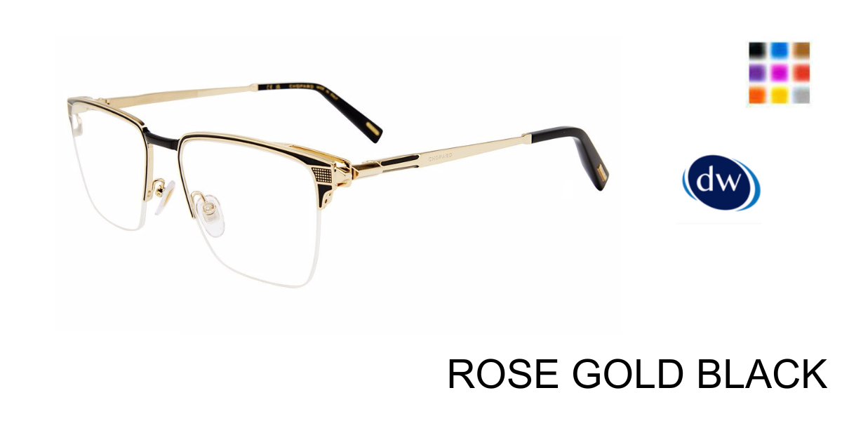 ROSE GOLD BLACK Chopard VCHL20 Eyeglasses