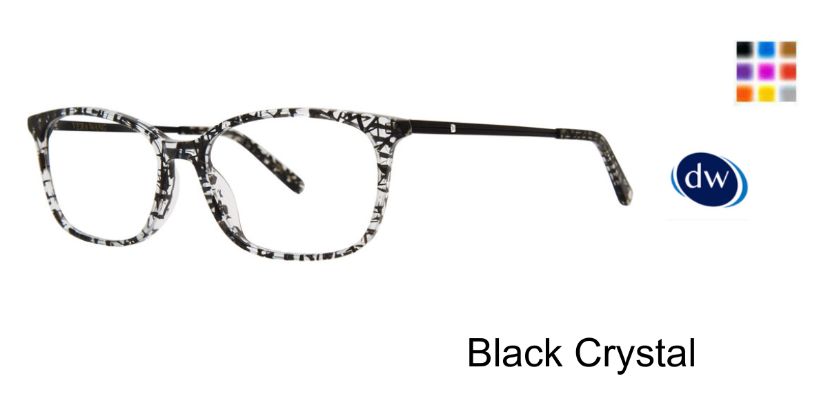 Black Crystal Vera Wang VA54 Eyeglasses