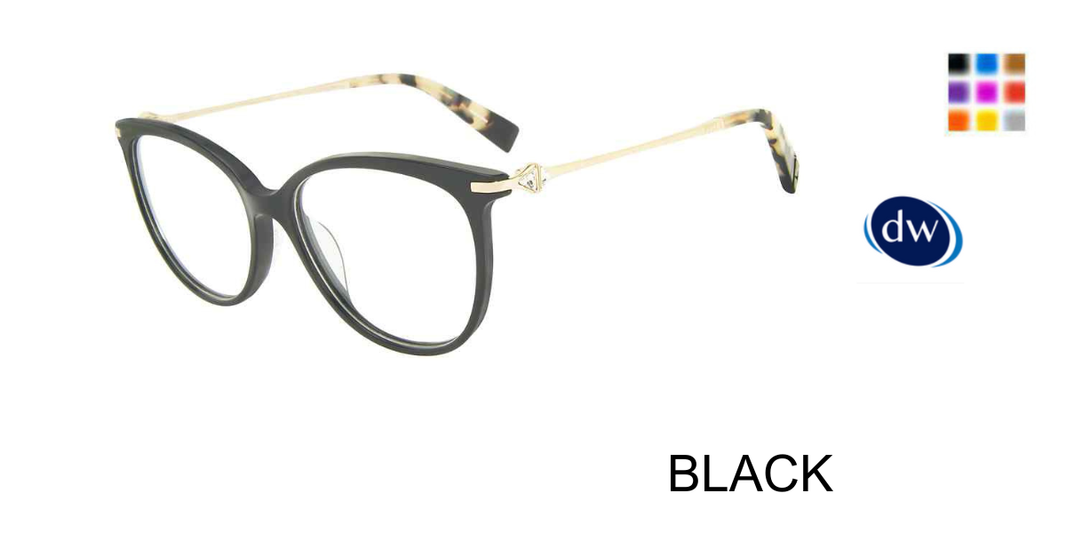 BLACK Furla VFU186S Eyeglasses