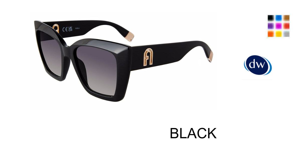 BLACK Furla SFU710 Sunglasses