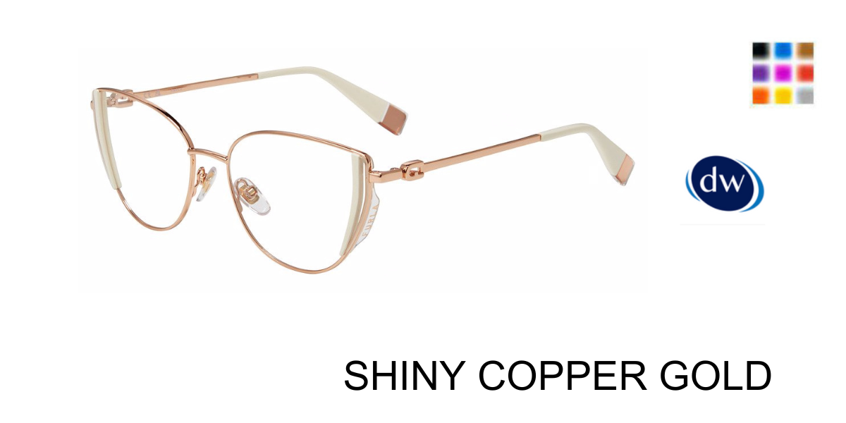 SHINY COPPER GOLD Furla VFU771V Eyeglasses