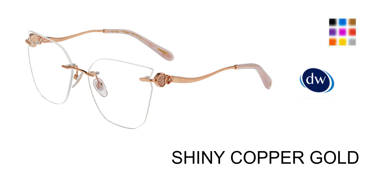 SHINY COPPER GOLD Chopard VCHL84S Eyeglasses