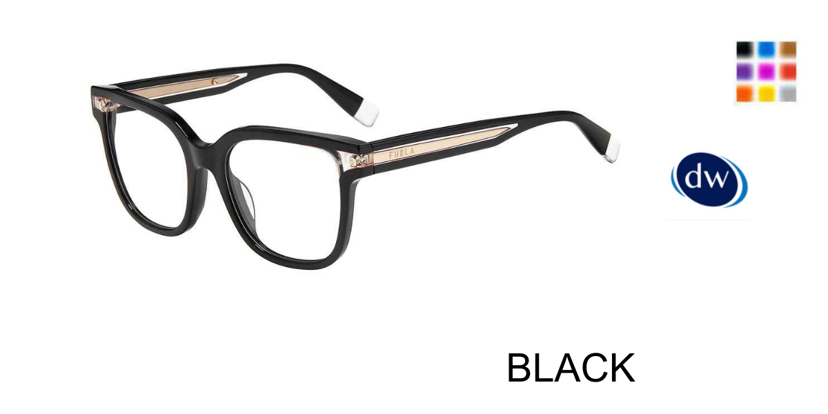BLACK Furla VFU582V Eyeglasses