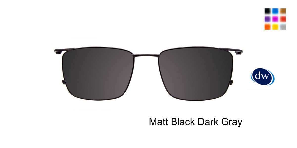 Matt Black Dark Gray Clip-On
