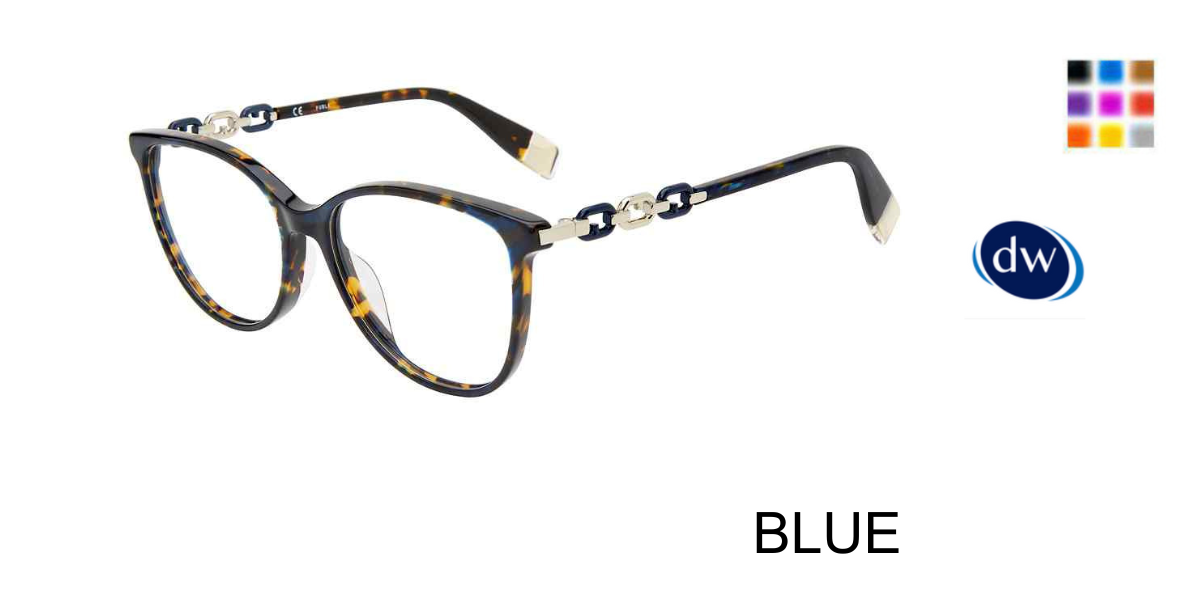 BLUE Furla VFU541 Eyeglasses