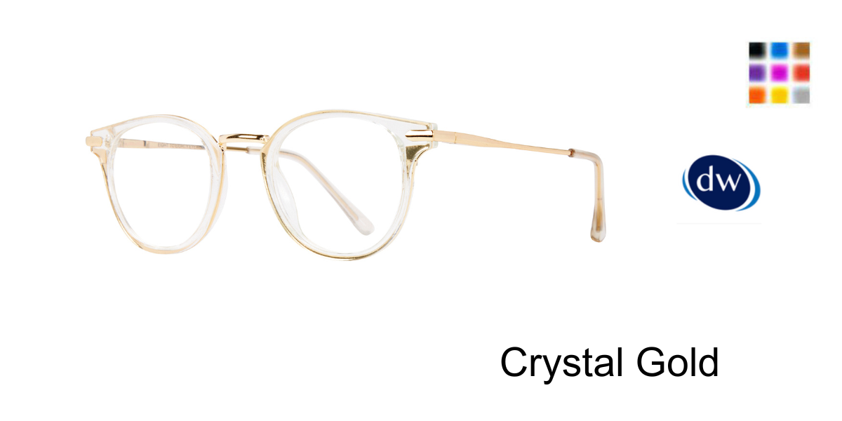 Crystal Gold Eight to Eighty College Eyeglasses