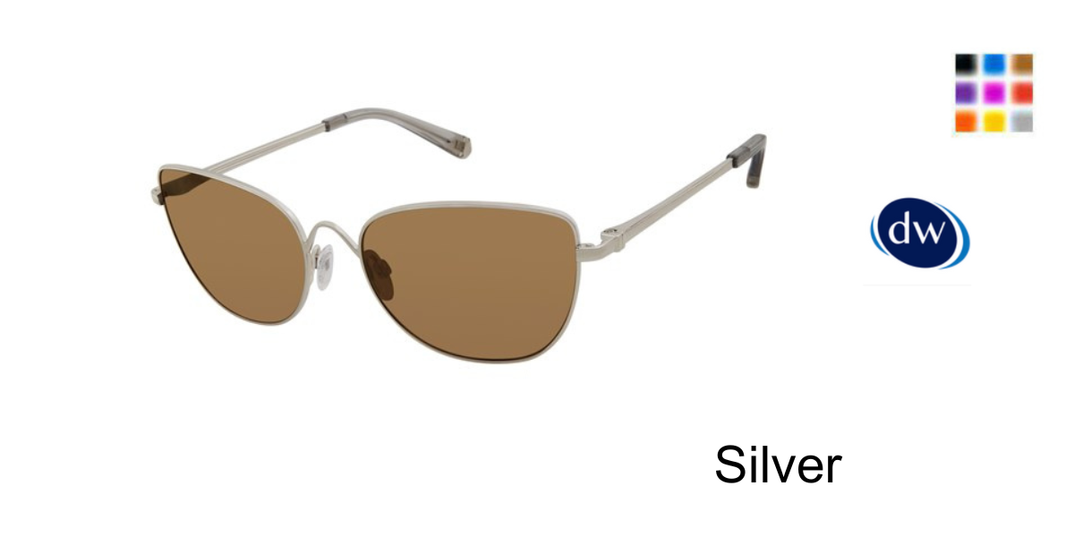 Silver Kate Young For Tura K554 Sunglasses.