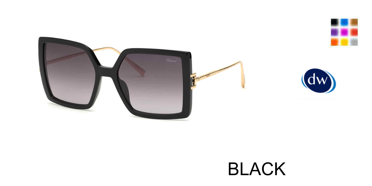 BLACK 0BLK Chopard SCH334M Sunglasses