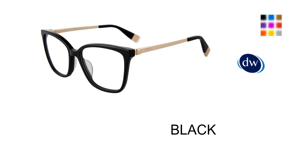 BLACK Furla VFU723 Eyeglasses