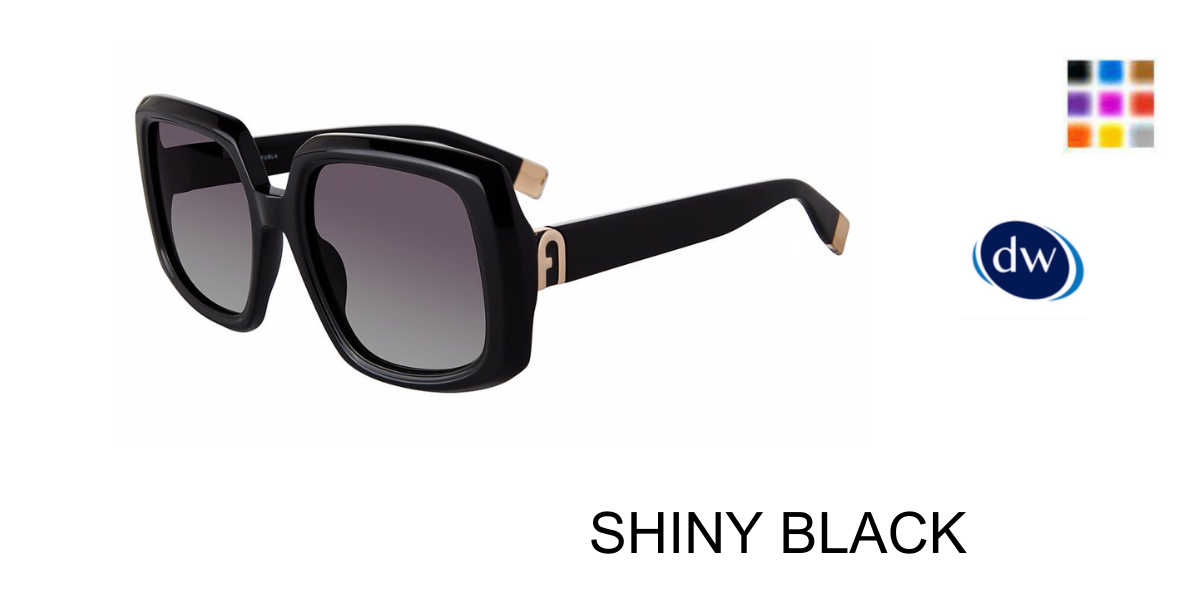 SHINY BLACK Furla SFU709 Sunglasses