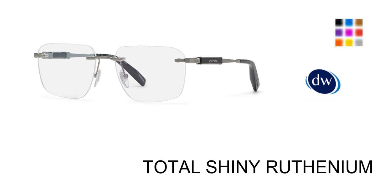 TOTAL SHINY RUTHENIUM Chopard VCHL50 Eyeglasses