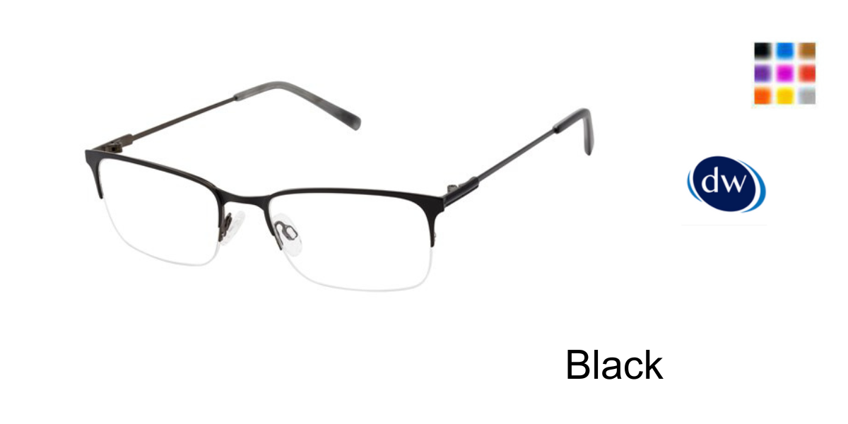 Black TitanFlex Classic M1019 Eyeglasses