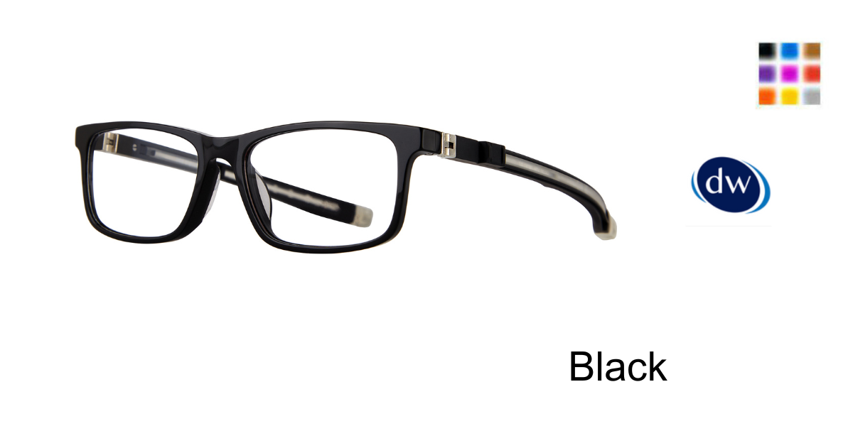 Black Kid Twist Link Eyeglasses