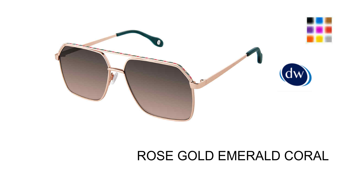 ROSE GOLD EMERALD CORAL F-2101