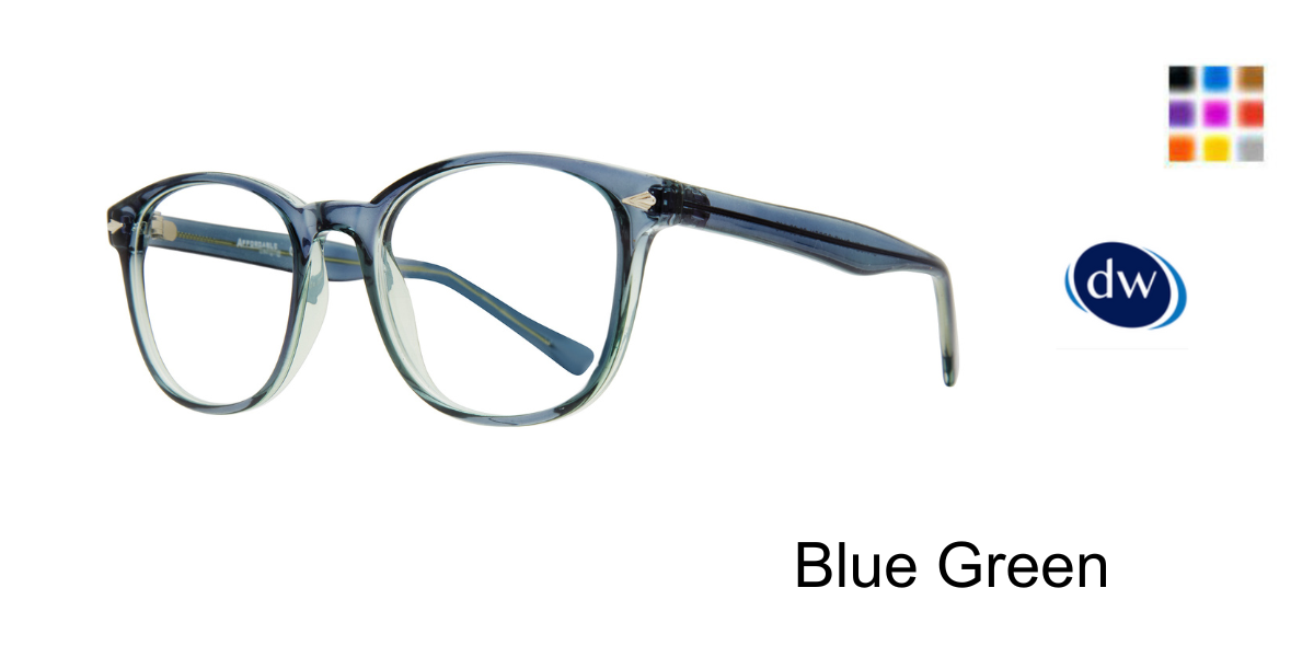 Blue Green Affordable Designs Darcey Eyeglasses