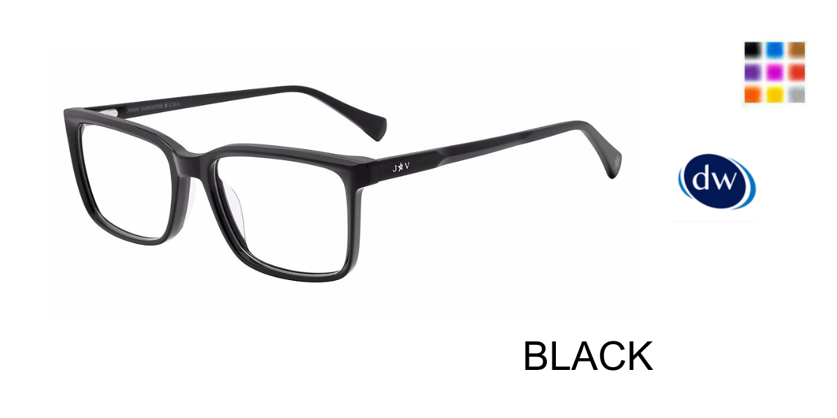 BLACK John Varvatos VJVC021 Eyeglasses