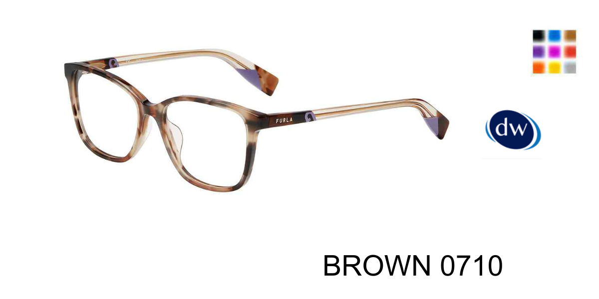 BROWN 0710 Furla VFU579V Eyeglasses