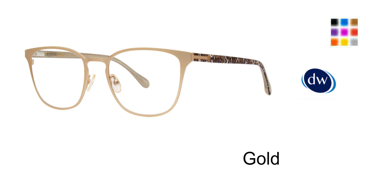 Gold Lilly Pulitzer Gretchen Eyeglasses