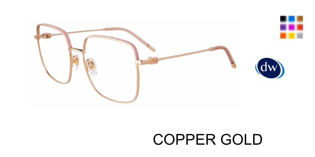 COPPER GOLD Furla VFU638 Eyeglasses